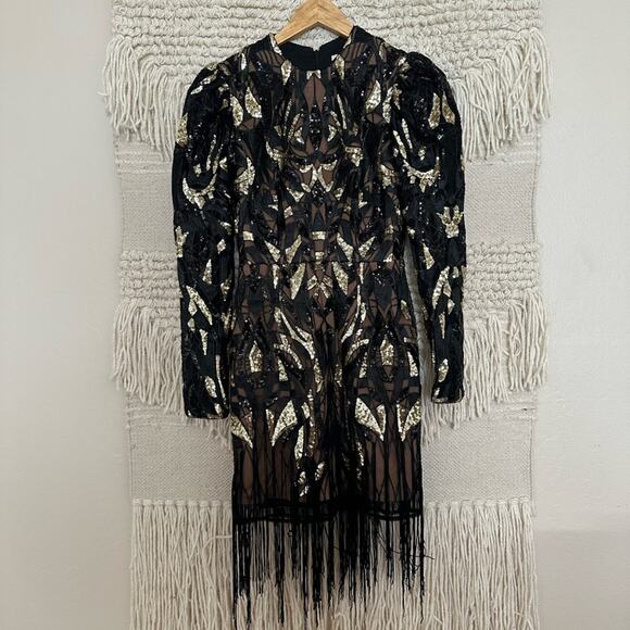 Dress the Population Avena Puff Sleeve Dress - Picture 1 of 5